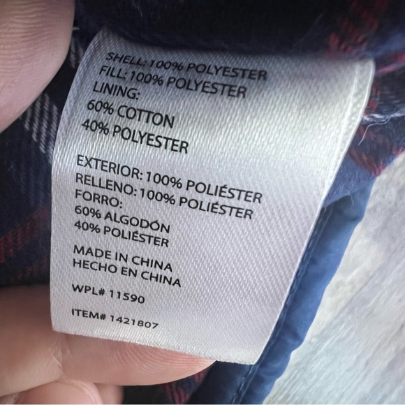 NWT Weatherproof Blue Quilted Puffer Vest Flannel Lined Full Zip Men's size XXL - Picture 6 of 8